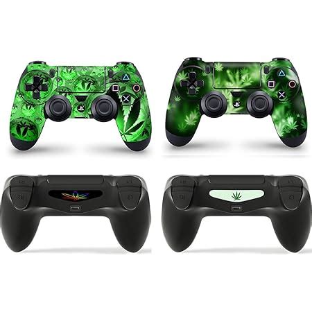 2 x Weed Playstation 4 PS4 Controller Skins Full .